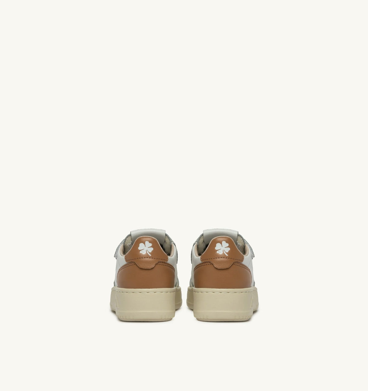 MEDALIST LOW KIDSTRIPES SNEAKERS IN LEATHER COLOR WHISPER WHITE IVORY WHITE AND BROWN SUGAR - AUTRY Great Value