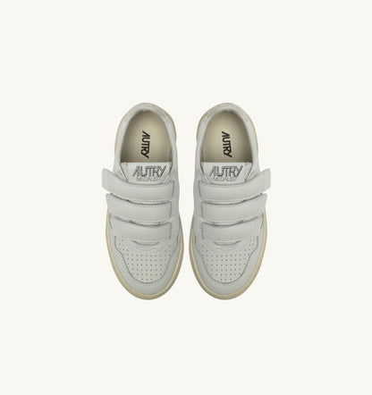 MEDALIST LOW KIDSTRIPES SNEAKERS IN LEATHER COLOR WHITE AND GLITTER - AUTRY Latest