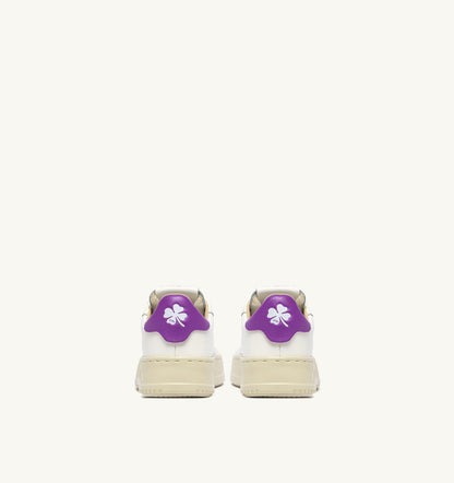 SNEAKERS DALLAS KIDS LOW IN MARSHMALLOW AND DEWBERRY LEATHER - AUTRY Value