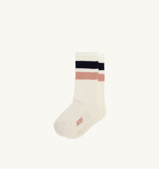 STRIPED JACQUARD LOGO SOCKS KIDS - AUTRY Great Value