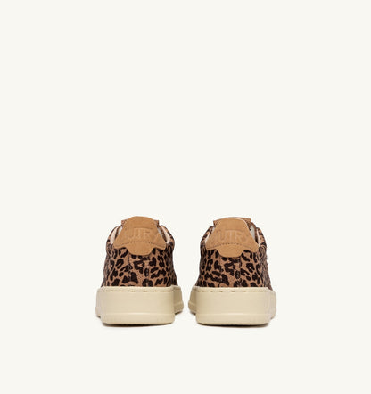 MEDALIST EASEKNIT LOW SNEAKERS IN 'LEOPARD PRINT' BROWN AND BEIGE KNIT - AUTRY Essential