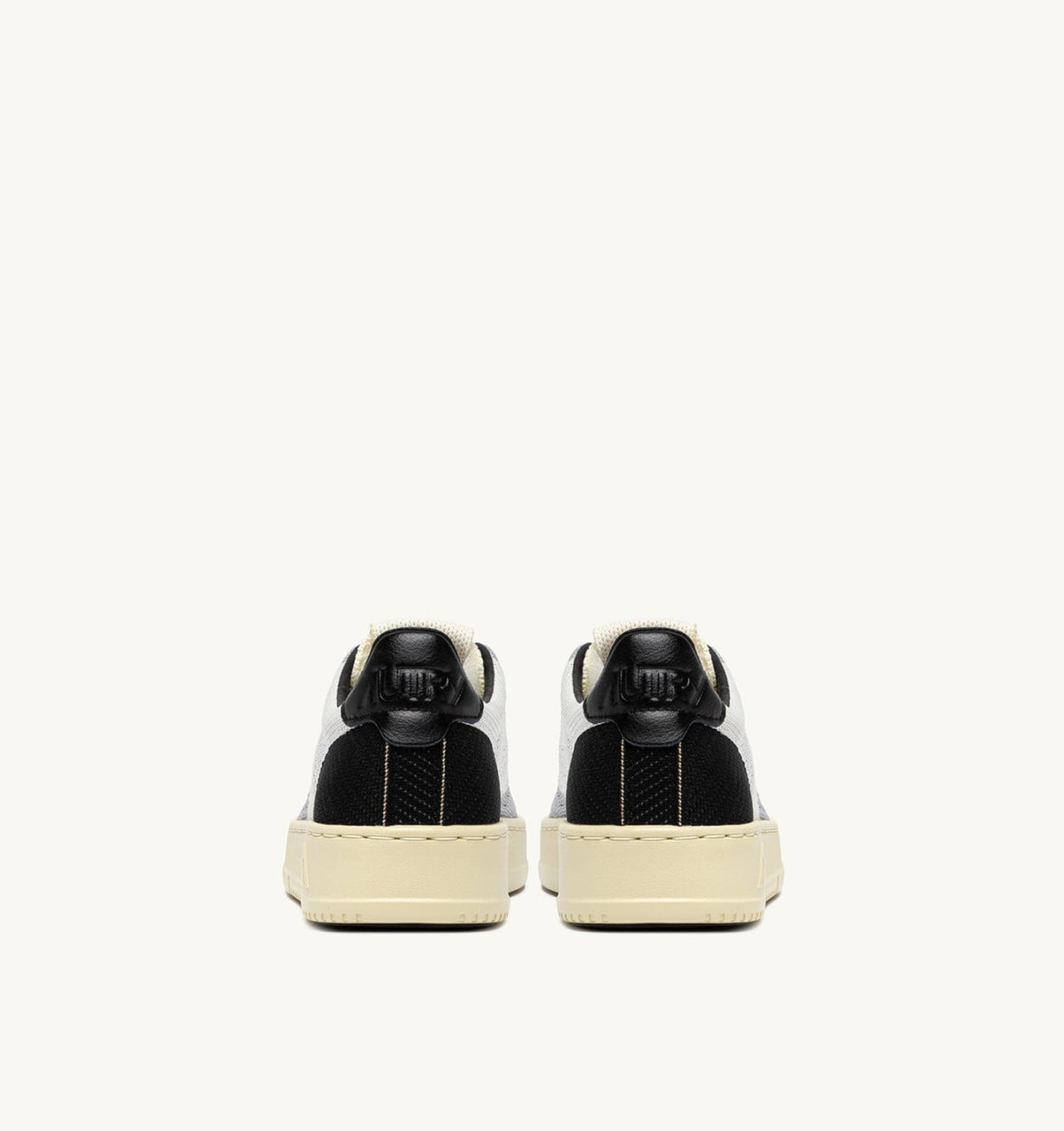 MEDALIST EASEKNIT LOW SNEAKERS IN IVORY WHITE BLACK AND SILVER KNIT - AUTRY Value