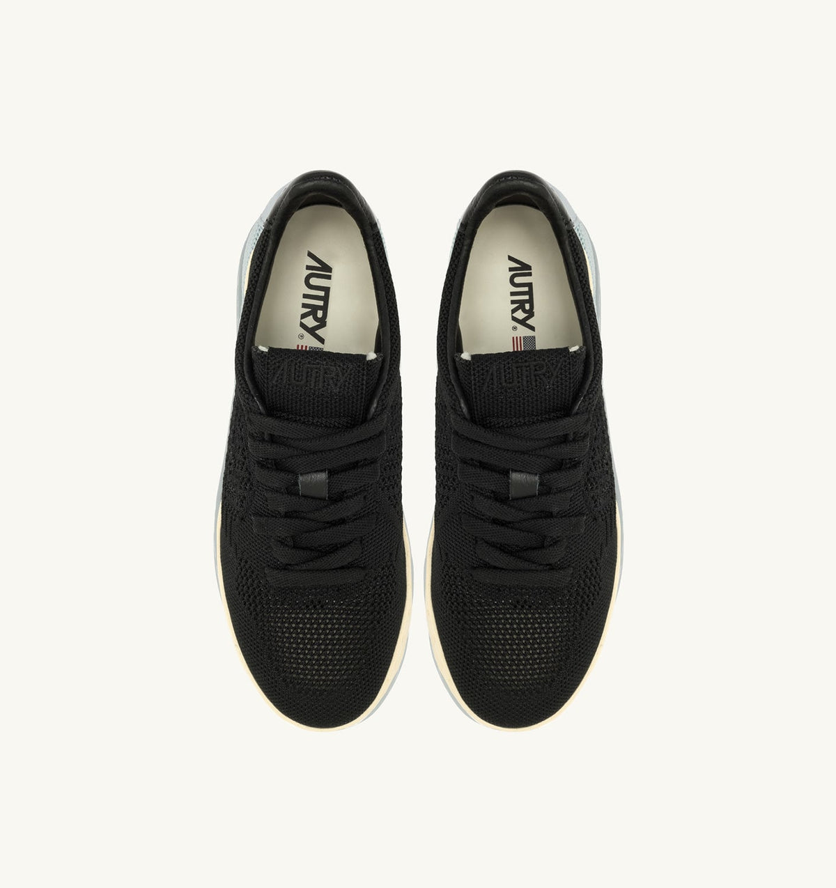 EASEKNIT MEDALIST LOW SNEAKERS IN BLACK COLOR KNIT - AUTRY Essential