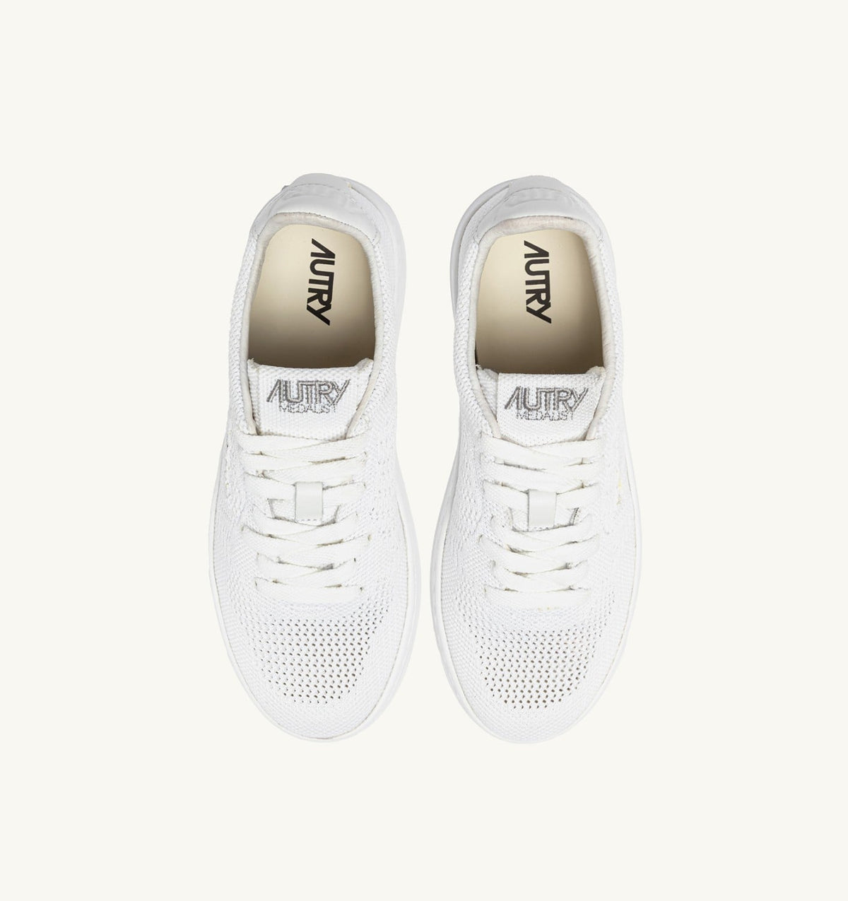 MEDALIST EASEKNIT LOW SNEAKERS IN WHITE KNIT - AUTRY Great Value