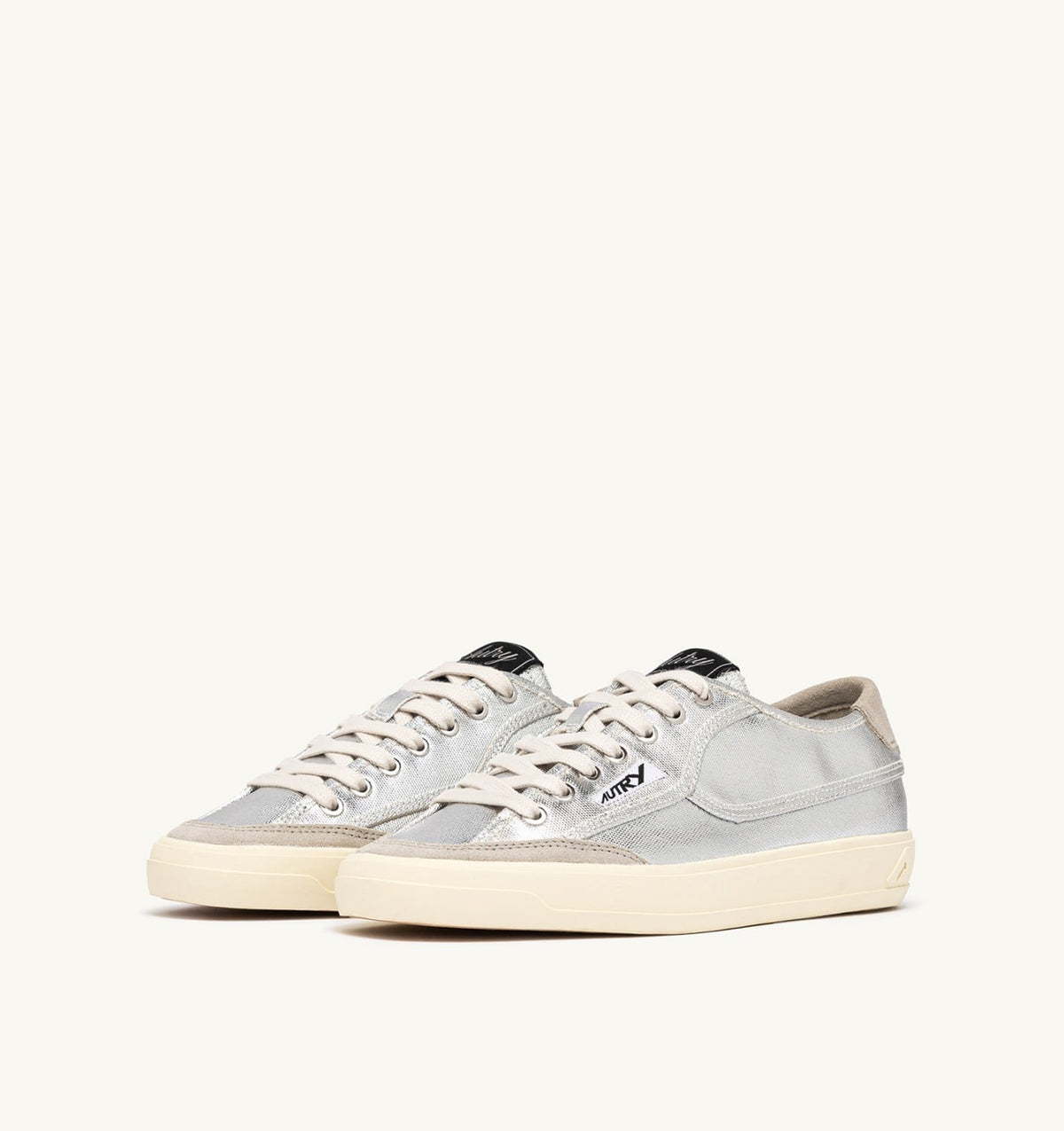 WINDSCAPE LOW SNEAKERS IN SILVER CANVAS - AUTRY Classic