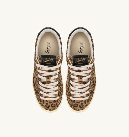 WINDSCAPE LOW SNEAKERS IN LEOPARD AND BLACK SUEDE - AUTRY Essential