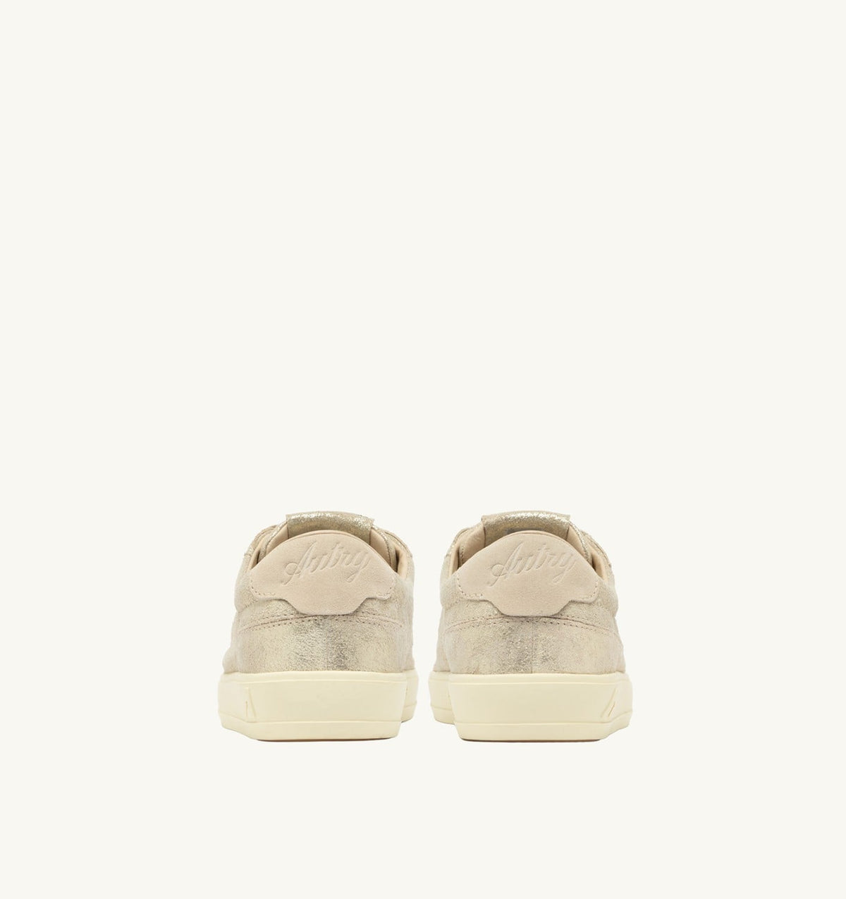 WINDSCAPE LOW SNEAKERS IN PLATINUM AND SAND LAMINATED SUEDE - AUTRY Value