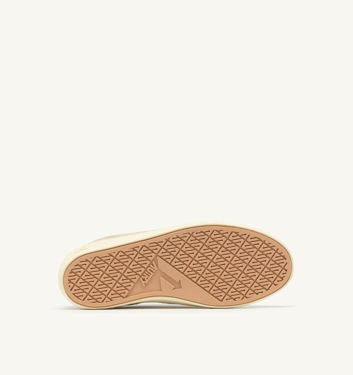 WINDSCAPE LOW SNEAKERS IN PLATINUM AND SAND LAMINATED SUEDE - AUTRY Value