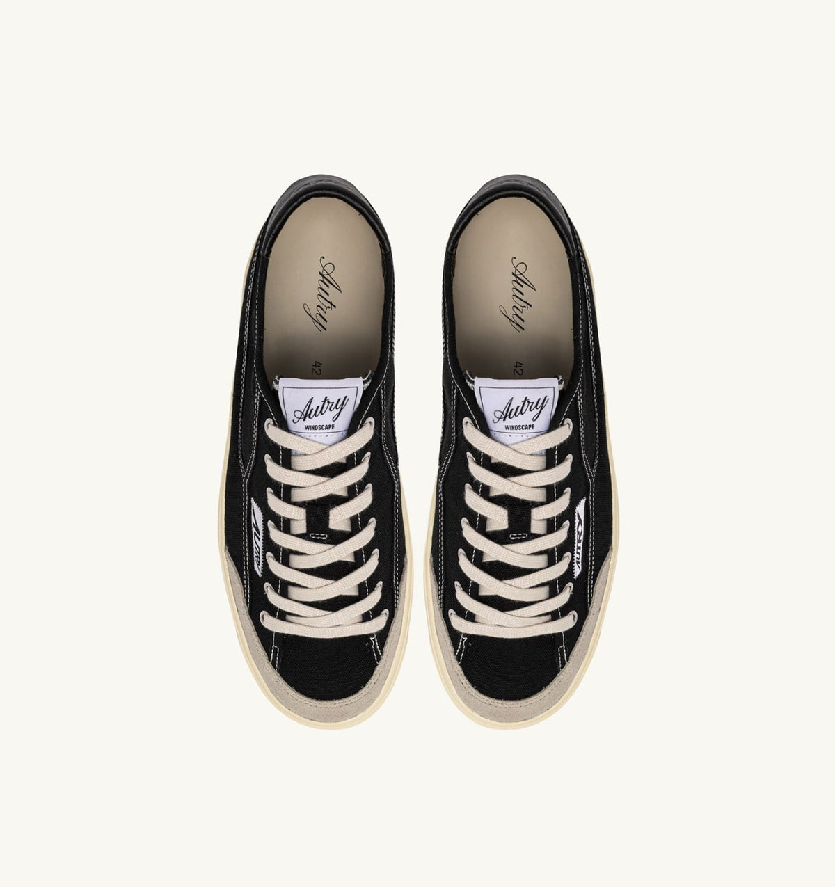 WINDSCAPE LOW SNEAKERS IN BLACK CANVAS - AUTRY Great Value