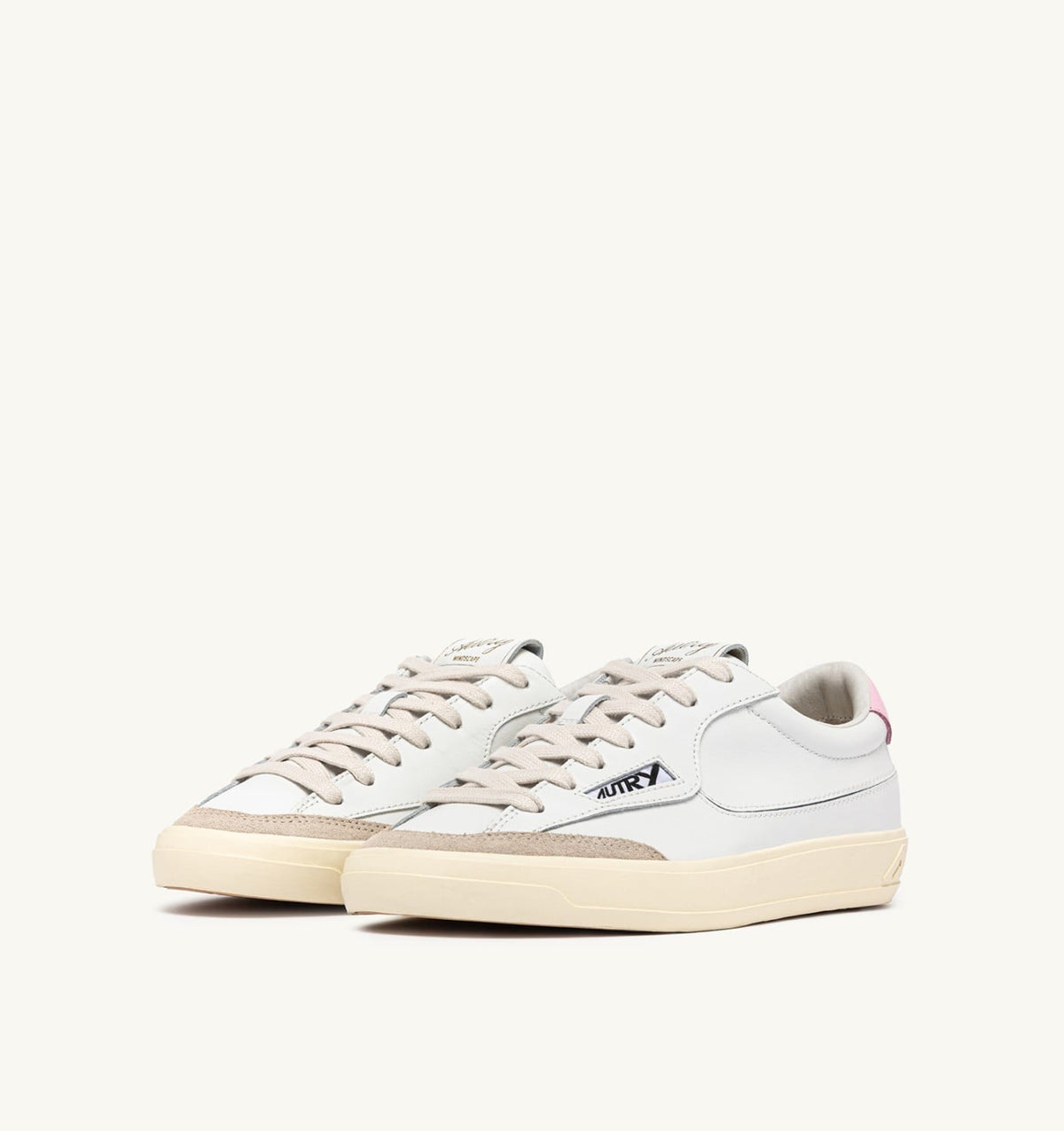 WINDSCAPE LOW SNEAKERS IN WHITE AND FAIRY TALE LEATHER - AUTRY Value