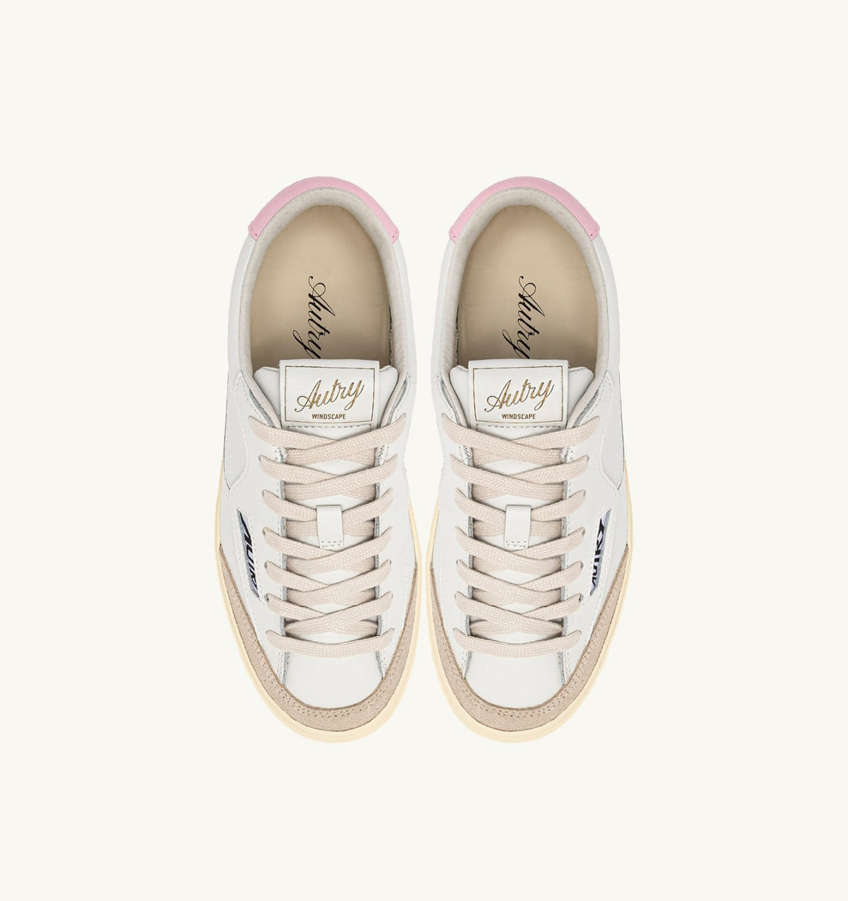 WINDSCAPE LOW SNEAKERS IN WHITE AND FAIRY TALE LEATHER - AUTRY Value