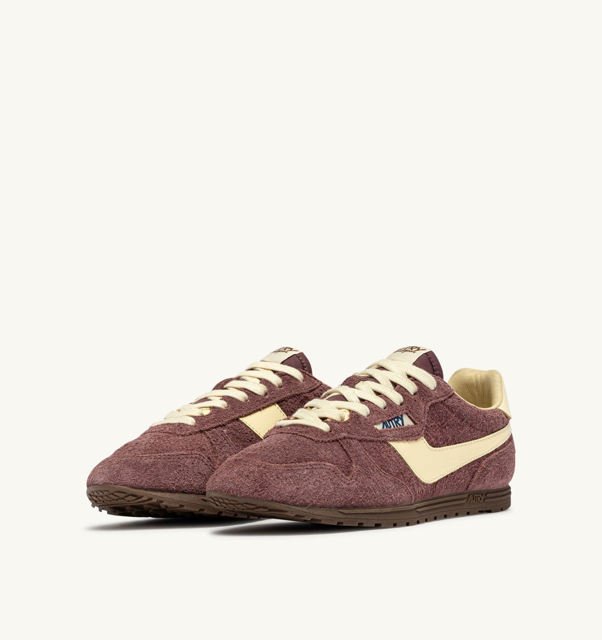 WINDSPIN SNEAKERS IN CHIANTI AND RUTABAGA SUEDE AND LEATHER - AUTRY Quality