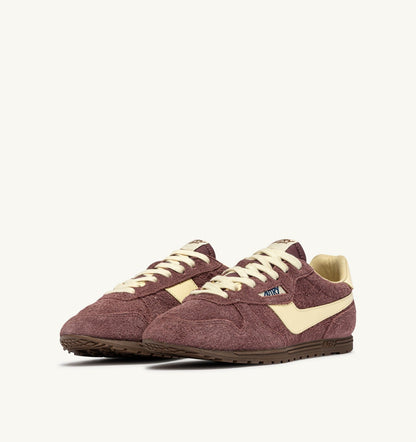 WINDSPIN SNEAKERS IN CHIANTI AND RUTABAGA SUEDE AND LEATHER - AUTRY Quality
