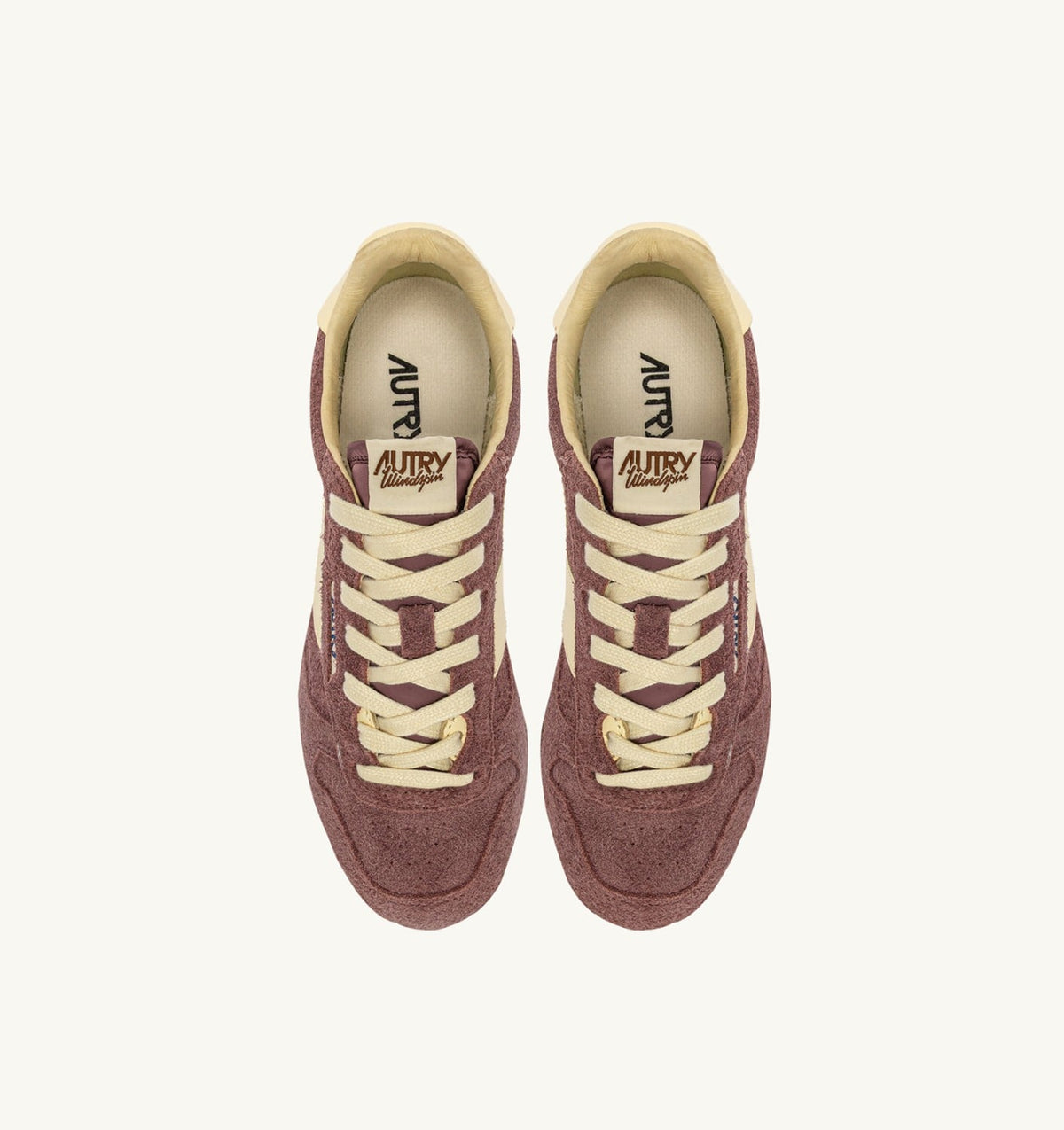 WINDSPIN SNEAKERS IN CHIANTI AND RUTABAGA SUEDE AND LEATHER - AUTRY Quality