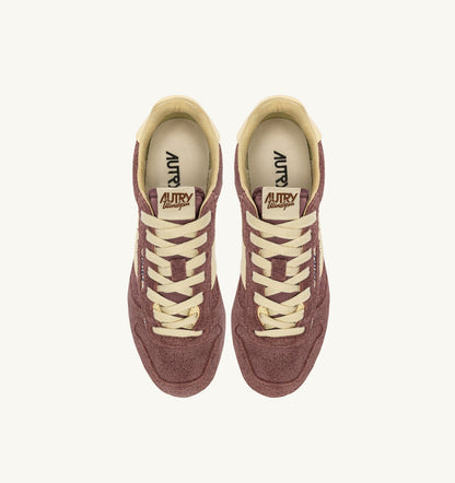 WINDSPIN SNEAKERS IN CHIANTI AND RUTABAGA SUEDE AND LEATHER - AUTRY Quality