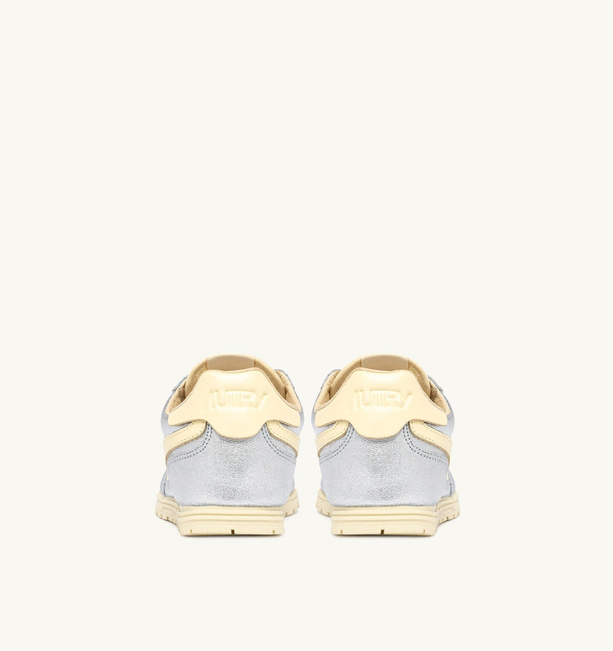 WINDSPIN SNEAKERS IN SILVER AND RUTABAGA SUEDE AND LEATHER - AUTRY Value