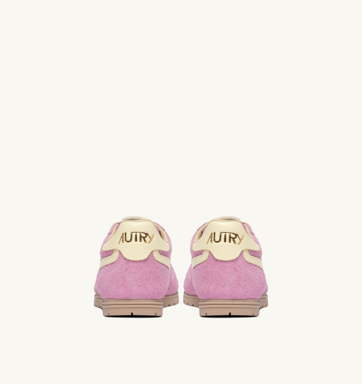 WINDSPIN SNEAKERS IN ROSE POMPADUR AND RUTABAGA SUEDE AND LEATHER - AUTRY Essential