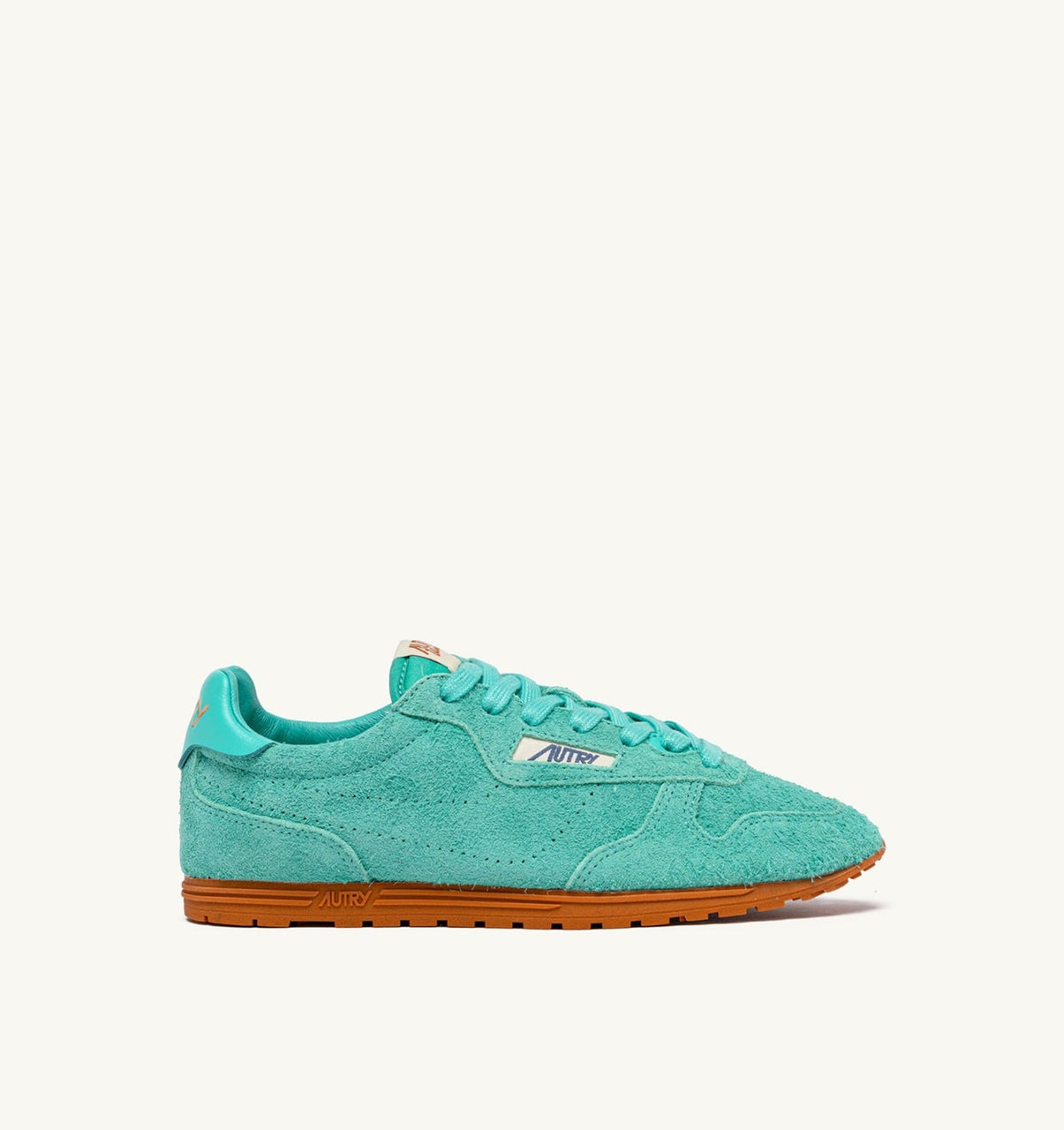 SNEAKERS WINDSPIN IN TURQUOISE SUEDE - AUTRY Quality