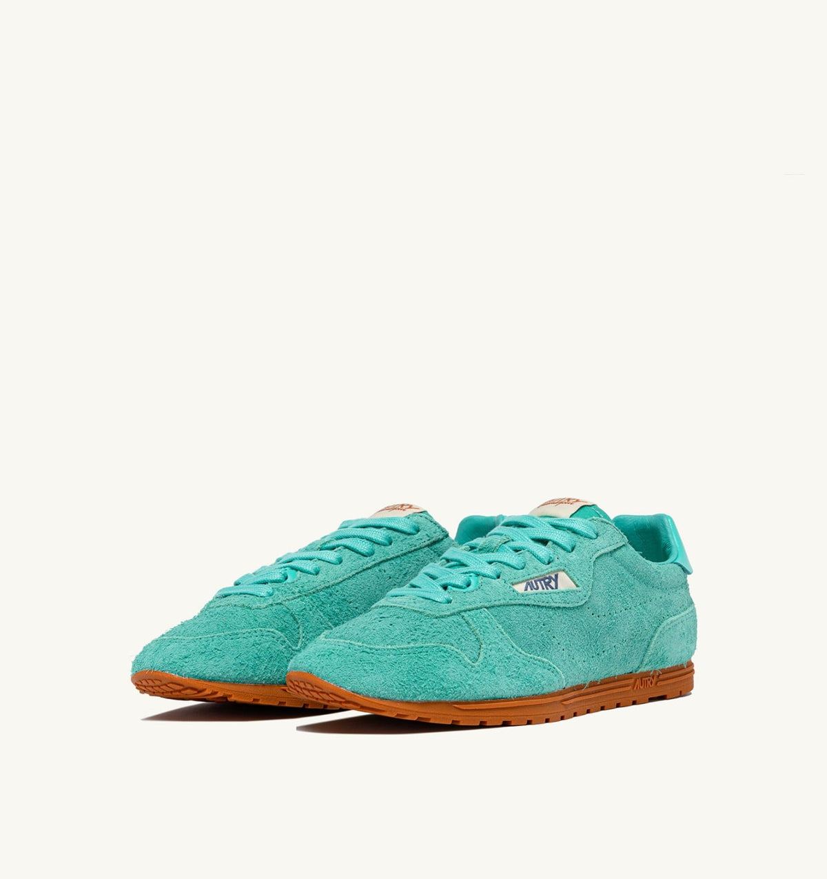 SNEAKERS WINDSPIN IN TURQUOISE SUEDE - AUTRY Quality