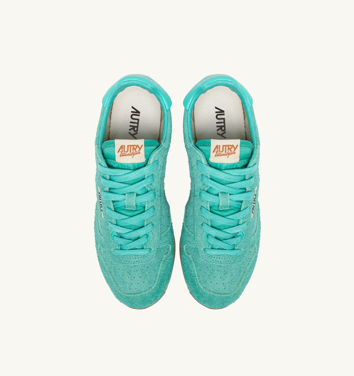 SNEAKERS WINDSPIN IN TURQUOISE SUEDE - AUTRY Quality