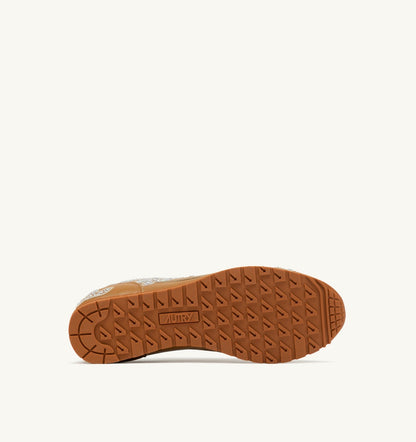 WINDSPIN SNEAKERS IN EARTH LEATHER WITH DECORATIONS - AUTRY Classic
