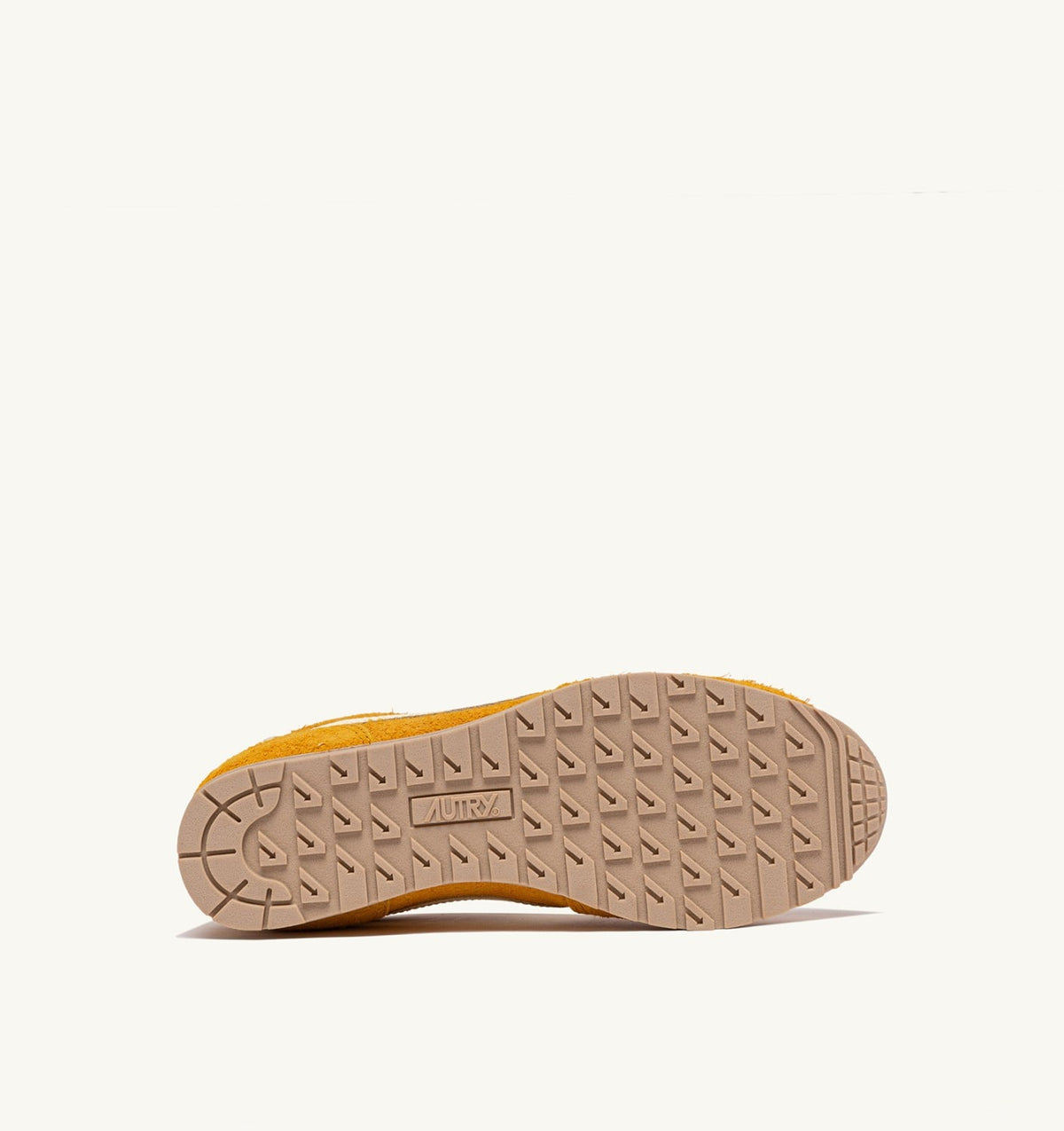 SNEAKERS WINDSPIN IN SUEDE AND LEATHER COLOR MINERAL YELLOW AND RUTABAGA - AUTRY Essential