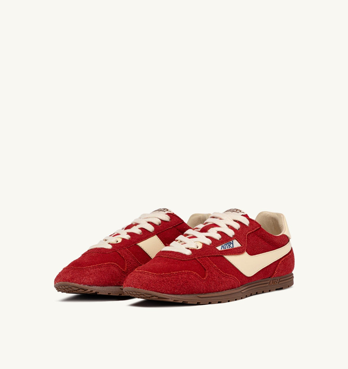 SNEAKERS WINDSPIN IN SUEDE AND LEATHER COLOR RUBY AND RUTABAGA - AUTRY Everyday