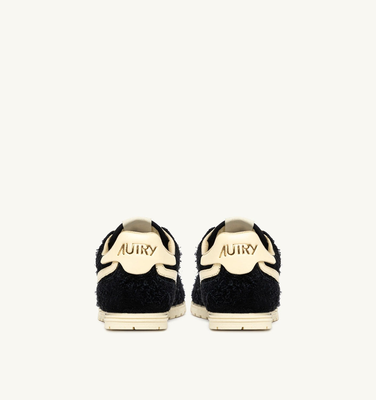 WINDSPIN SNEAKERS IN BLACK AND RUTABAGA SUEDE AND LEATHER - AUTRY Essential