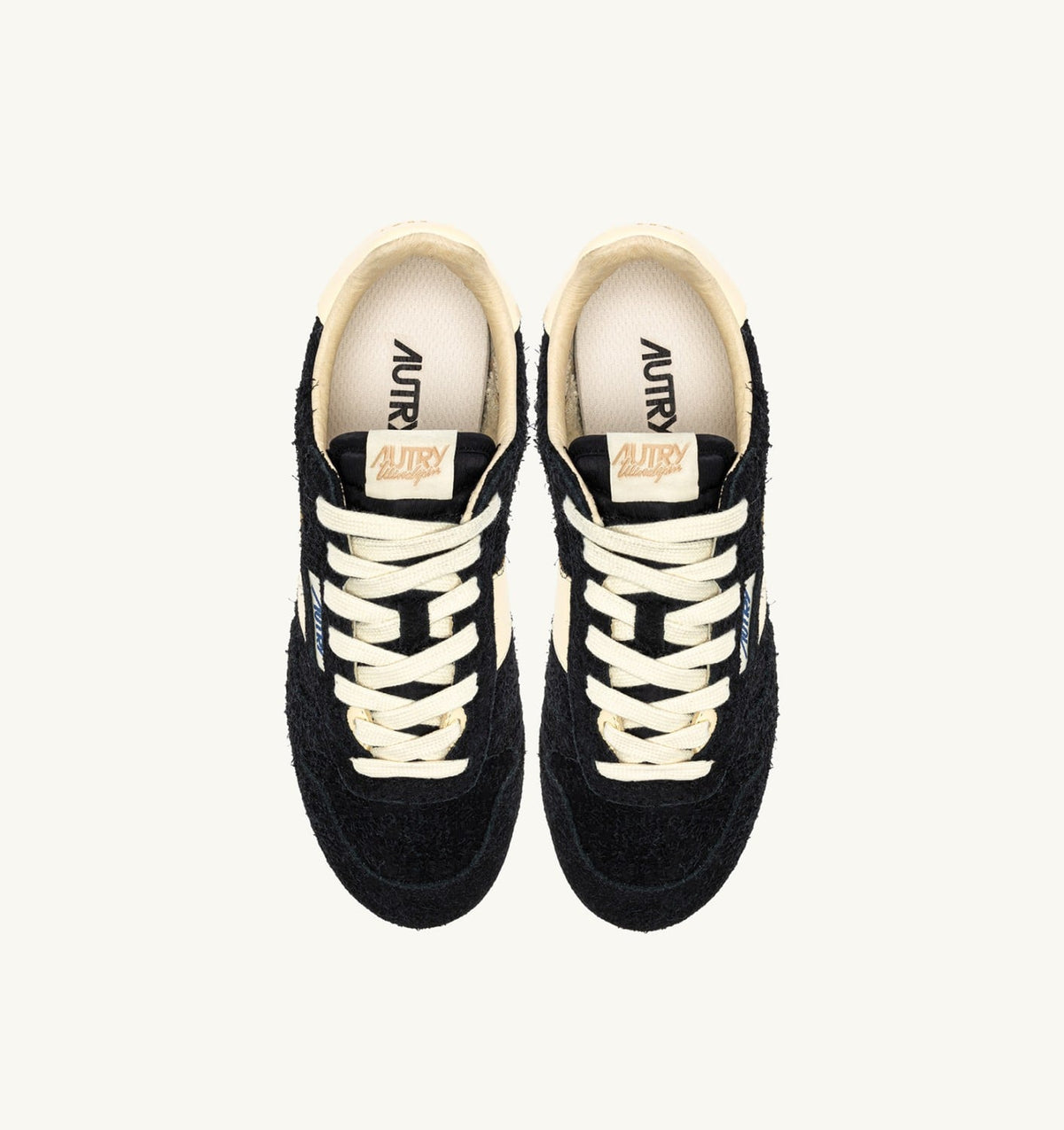 WINDSPIN SNEAKERS IN BLACK AND RUTABAGA SUEDE AND LEATHER - AUTRY Essential