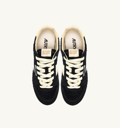 WINDSPIN SNEAKERS IN BLACK AND RUTABAGA SUEDE AND LEATHER - AUTRY Essential