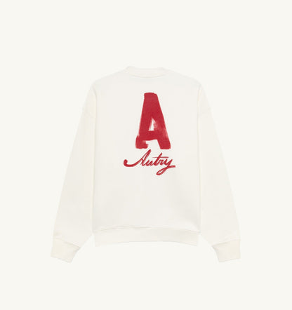 HERITAGE SWEATSHIRT WITH WASHED EFFECT UNISEX - AUTRY Essential