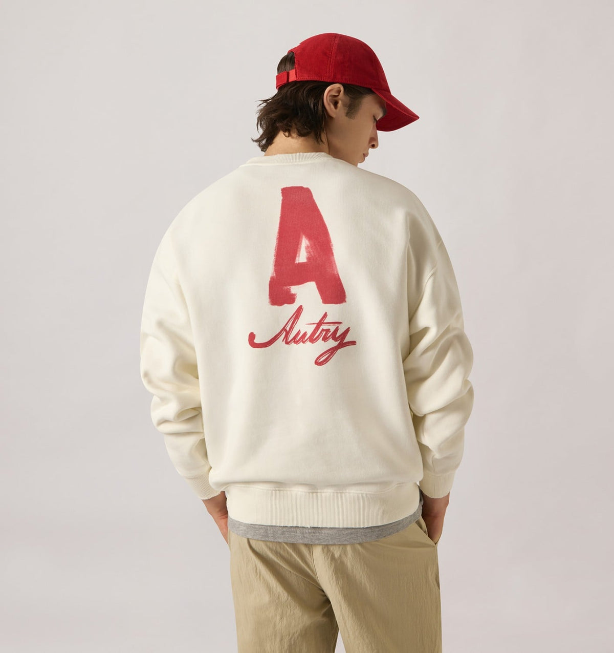 HERITAGE SWEATSHIRT WITH WASHED EFFECT UNISEX - AUTRY Essential