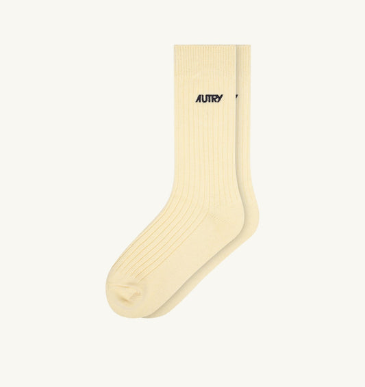 RIBBED SOCKS WITH EMBROIDERED LOGO UNISEX - AUTRY Essential