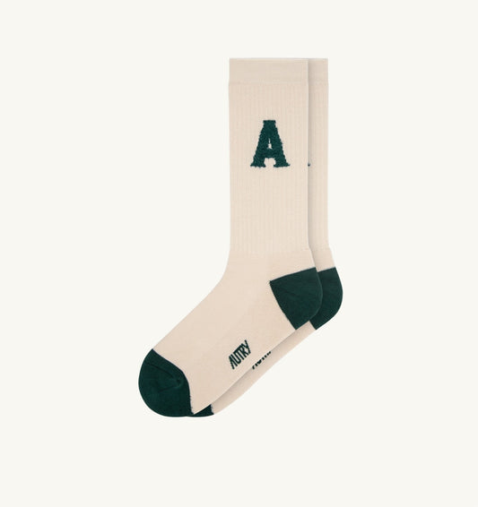 RIBBED SOCKS WITH JACQUARD LOGO UNISEX - AUTRY Everyday