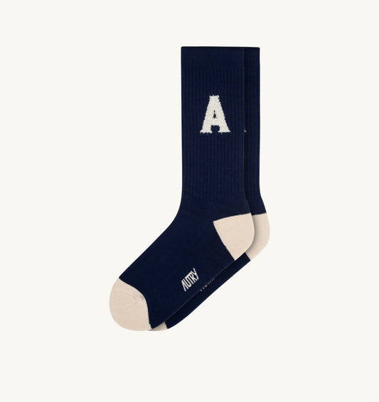 RIBBED SOCKS WITH JACQUARD LOGO UNISEX - AUTRY Value