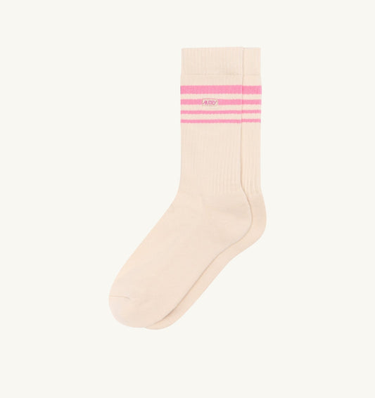 JACQUARD STRIPED SOCKS WITH LOGO UNISEX - AUTRY Essential