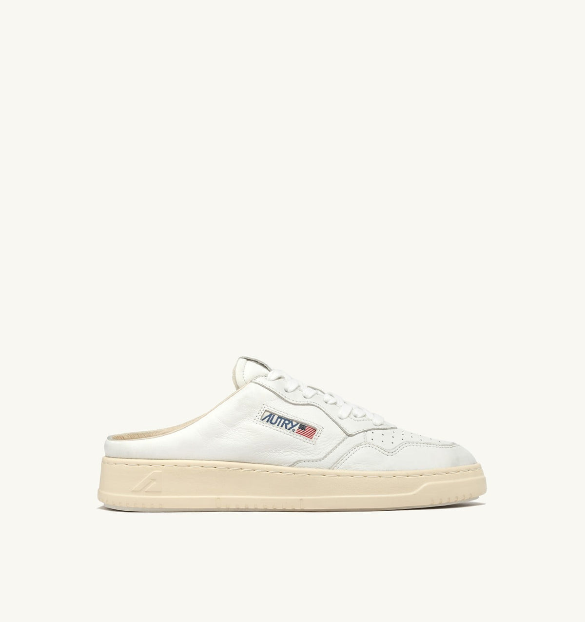 MEDALIST MULE SNEAKERS IN NAPA LEATHER COLOR WHITE - AUTRY Classic