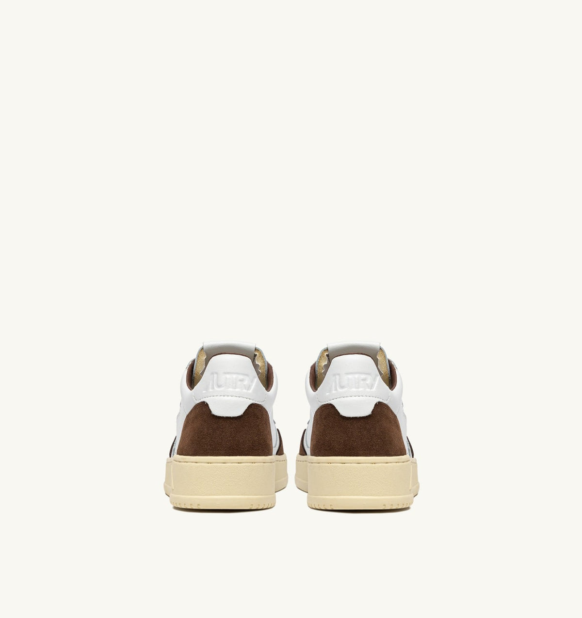 MEDALIST LOW SNEAKERS IN WHITE LEATHER AND TUNDRA SUEDE - AUTRY Classic