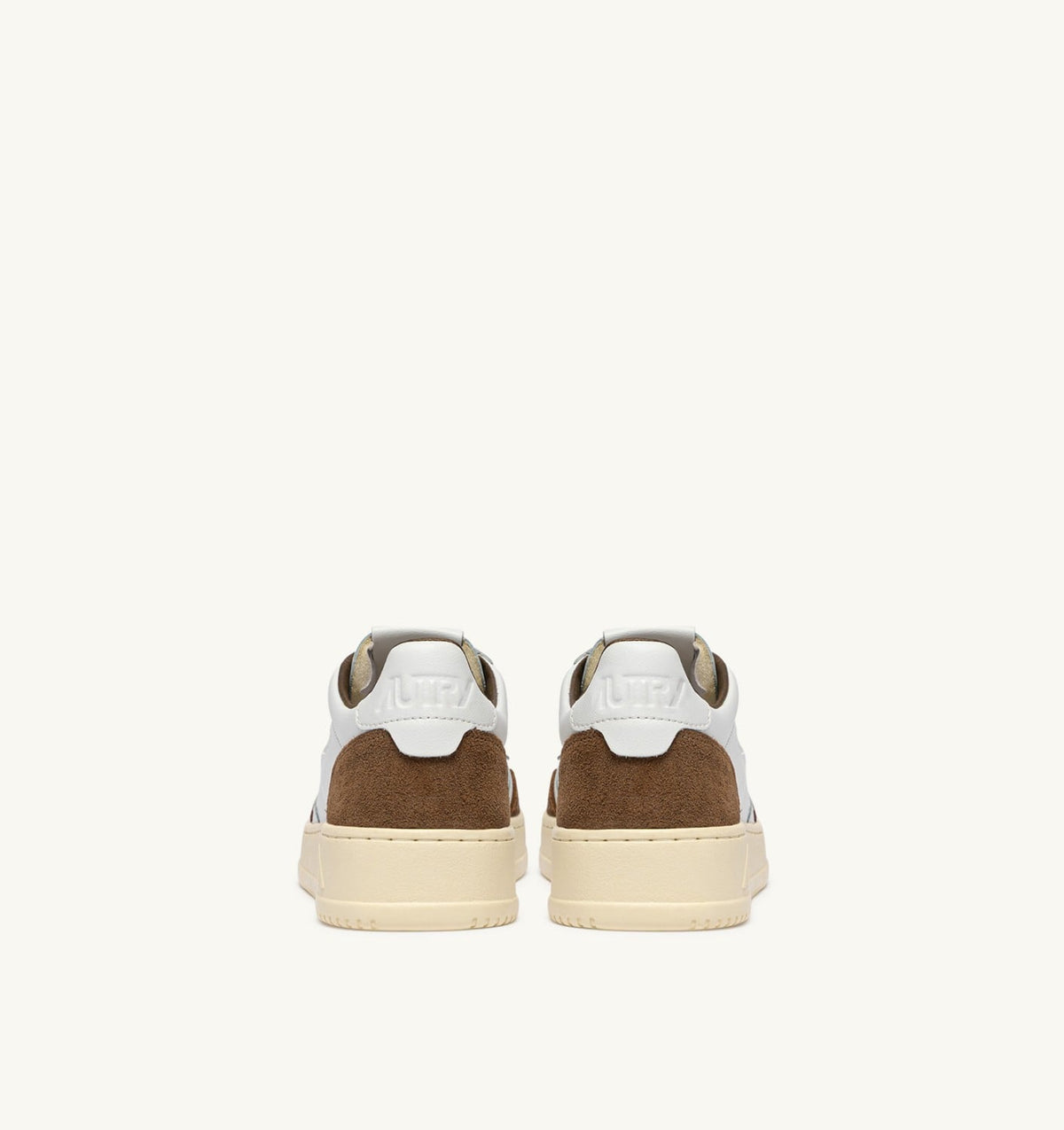 MEDALIST LOW SNEAKERS IN WHITE LEATHER AND TOBACCO SUEDE - AUTRY Value