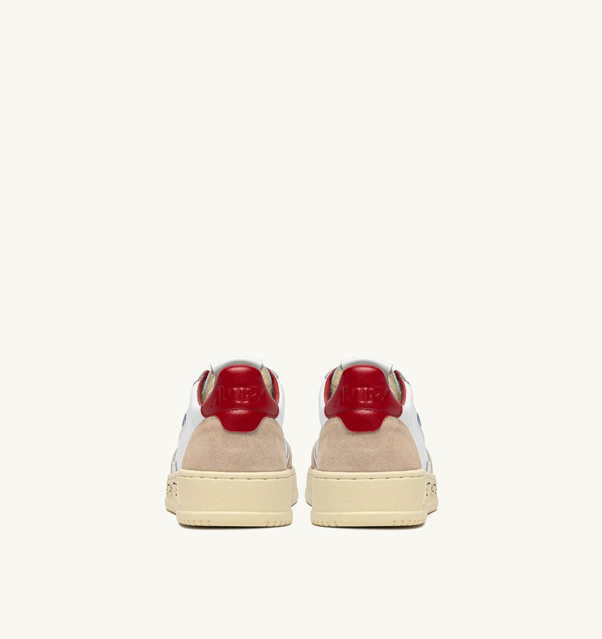 MEDALIST LOW SNEAKERS IN WHITE AND RED SUEDE AND LEATHER WITH LETTERING - AUTRY Everyday
