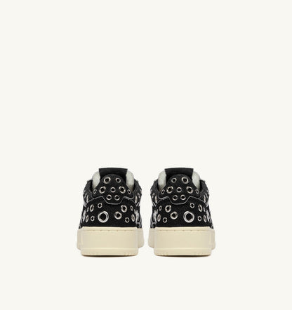 MEDALIST LOW SNEAKERS IN BLACK SUEDE WITH STUDS - AUTRY Latest