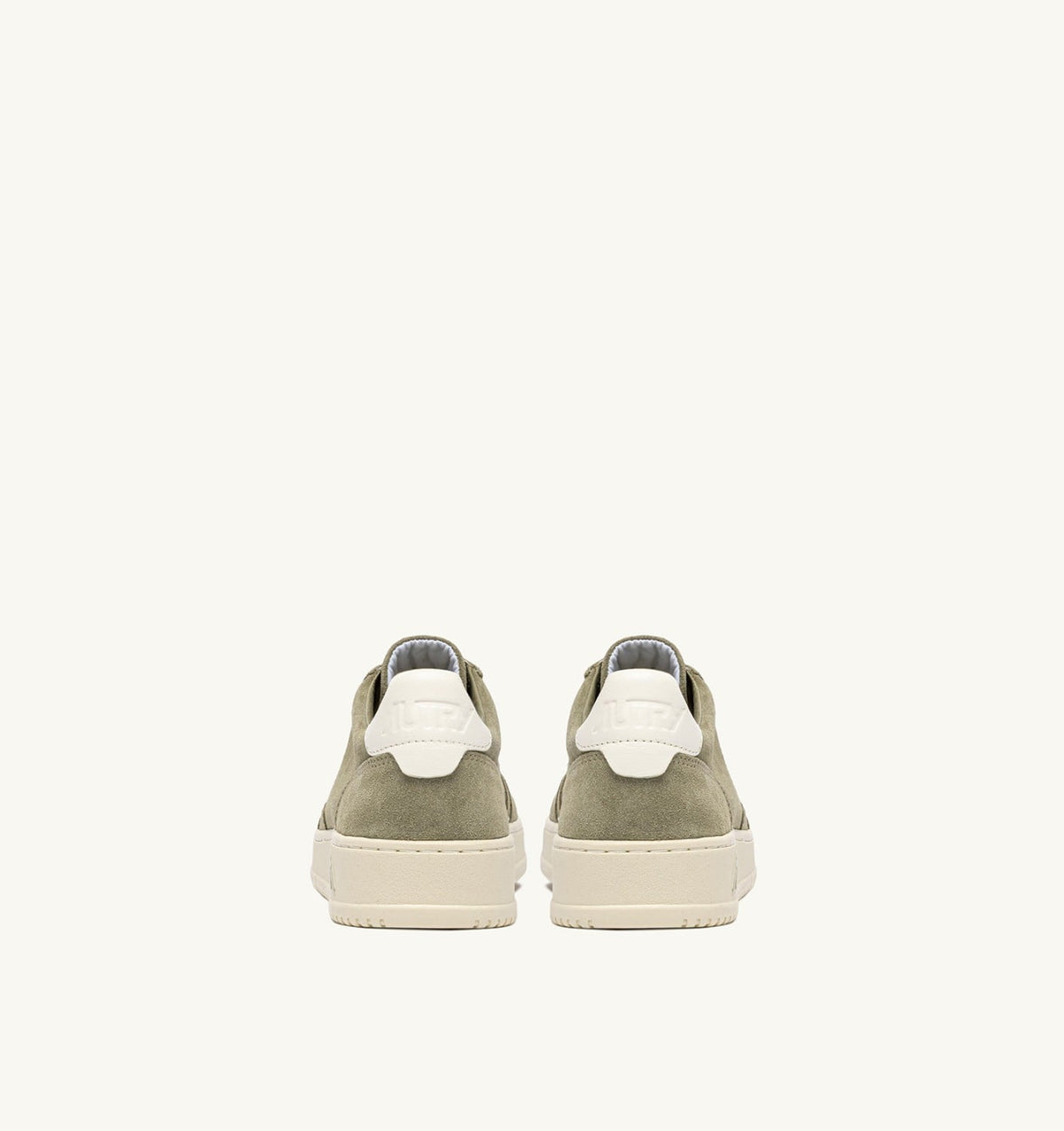 MEDALIST LOW SNEAKERS IN GRAY GREEN AND WHITE SUEDE - AUTRY Quality