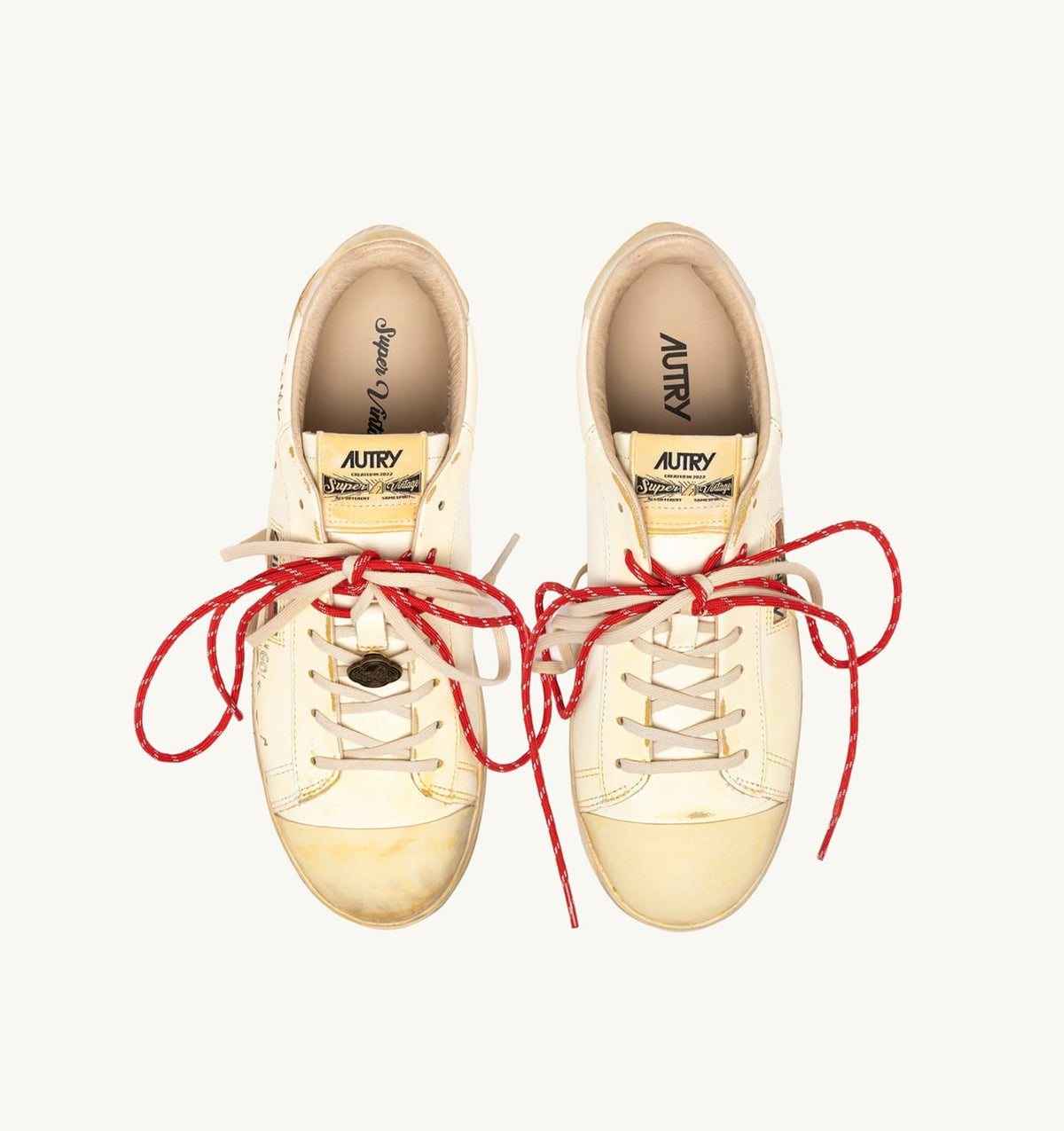 DALLAS LOW SUPER VINTAGE SNEAKERS IN MARSHMALLOW LEATHER - AUTRY Latest