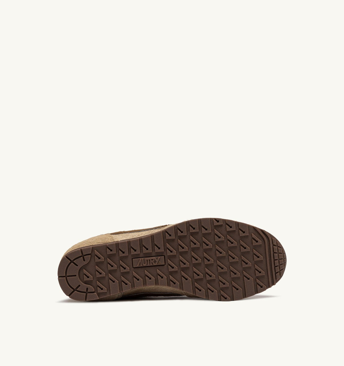 WINDSPIN SNEAKERS IN BEIGE AND BROWN PONY HAIR EFFECT - AUTRY Essential