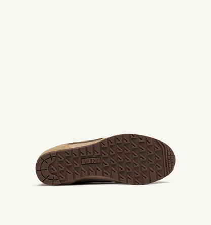 WINDSPIN SNEAKERS IN BEIGE AND BROWN PONY HAIR EFFECT - AUTRY Essential