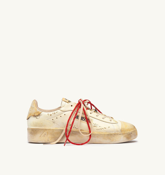 DALLAS LOW SUPER VINTAGE SNEAKERS IN MARSHMALLOW LEATHER - AUTRY Quality