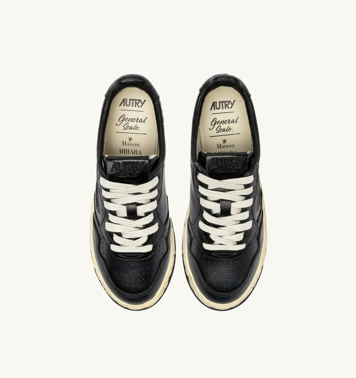 MEDALIST LOW SUPER VINTAGE 'Autry x Maison MIHARA YASUHIRO General Scale.' SNEAKERS IN BLACK LEATHER - AUTRY Latest