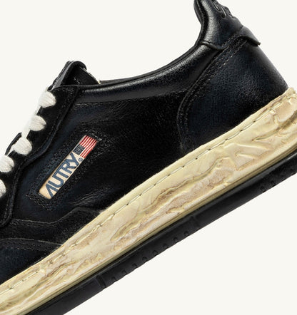 MEDALIST LOW SUPER VINTAGE 'Autry x Maison MIHARA YASUHIRO General Scale.' SNEAKERS IN BLACK LEATHER - AUTRY Latest