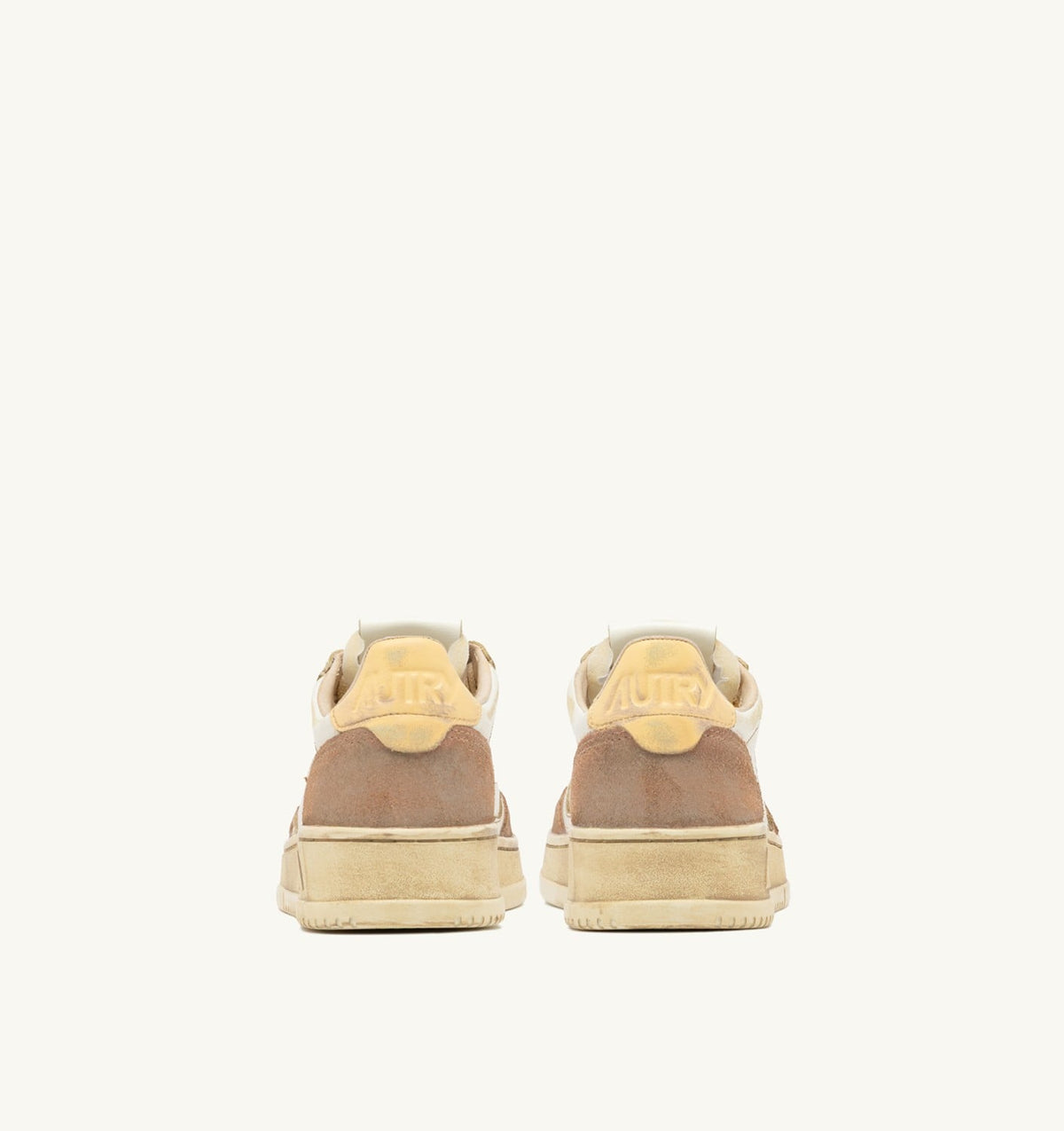MEDALIST LOW SUPER VINTAGE SNEAKERS IN WHITE AND PHARD LEATHER AND SUEDE - AUTRY Classic