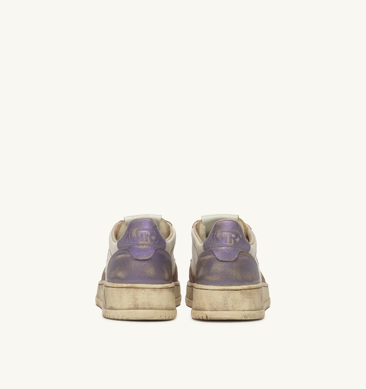 MEDALIST LOW SNEAKERS SUPER VINTAGE IN WHITE FUCHSIA AND VIOLET LEATHER - AUTRY Everyday